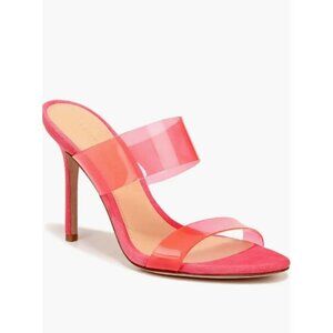 Veronica Beard 'ASHA' Transparent Dual-Band Sandals, Coral
